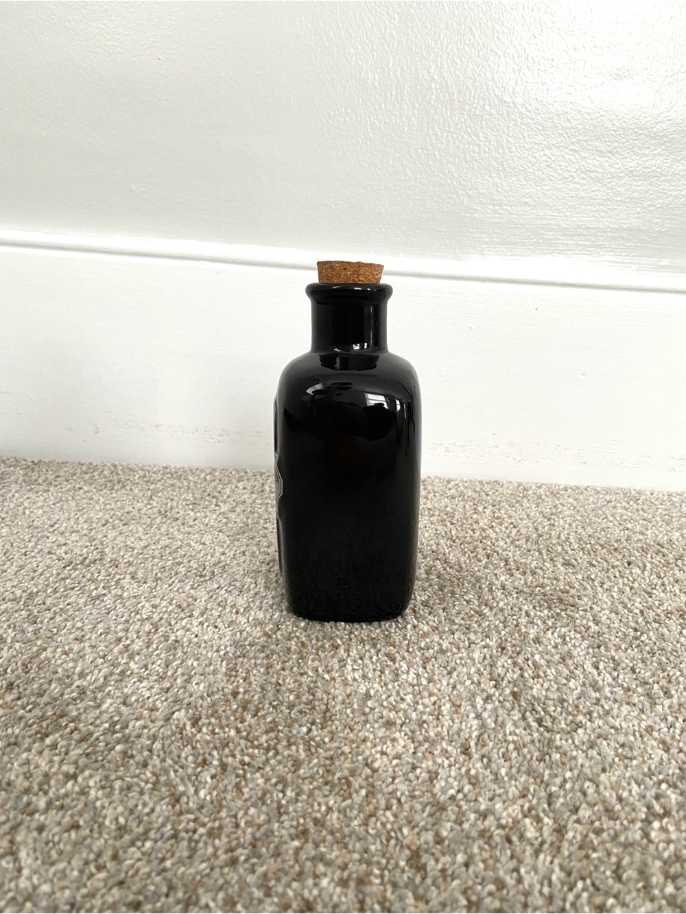 Halloween Apothecary Jar Black Ceramic Bat Balm Potion Bottle Eerie Charm - Picture 4 of 11